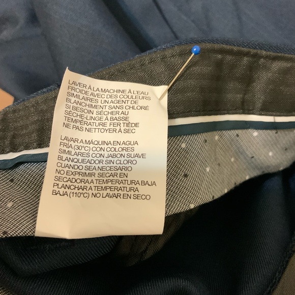 NWOT Perry Ellis Portfolio Men’s Suit Pants Navy Blue - Picture 9 of 11